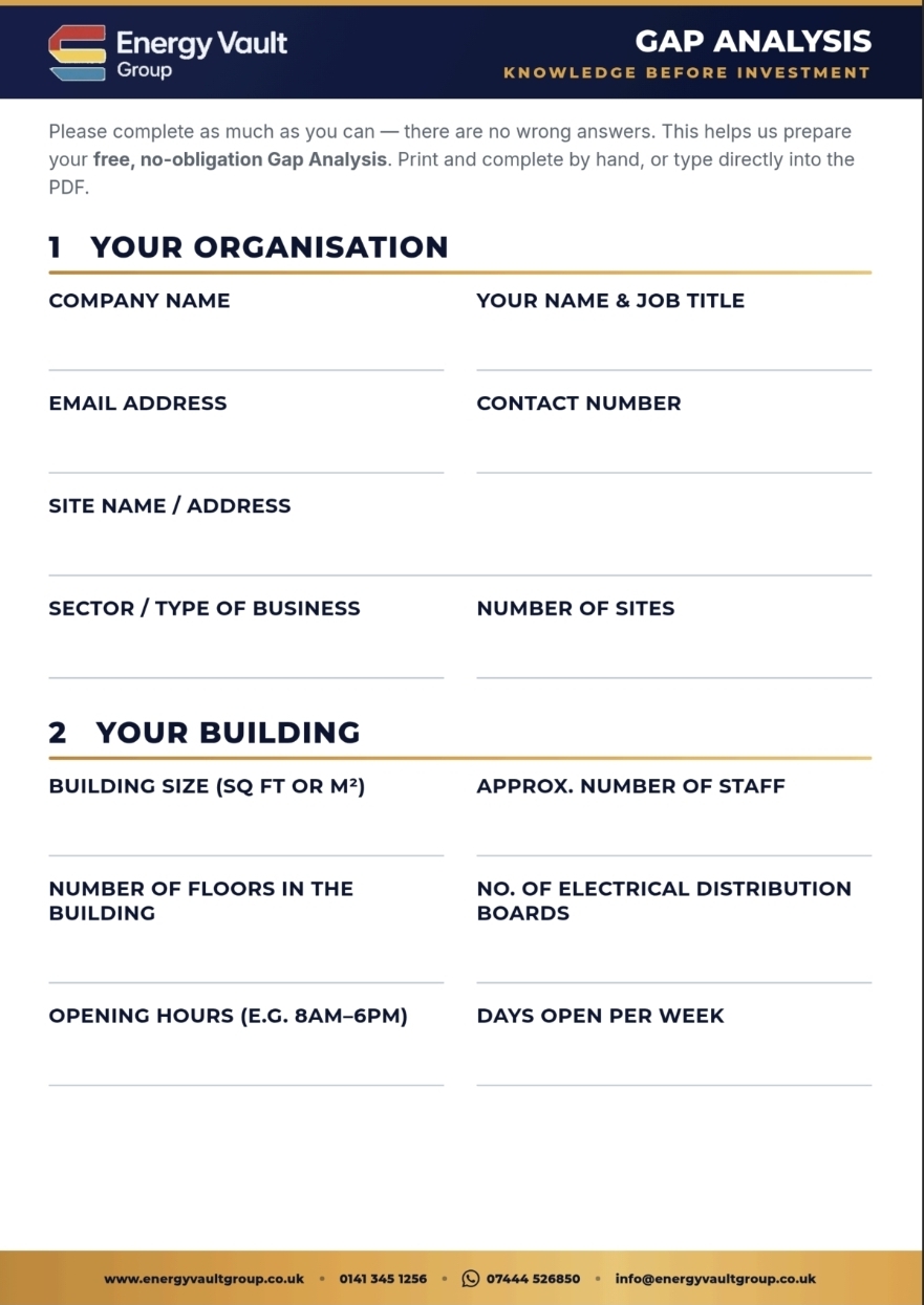 Gap Analysis — Your Organisation & Your Building