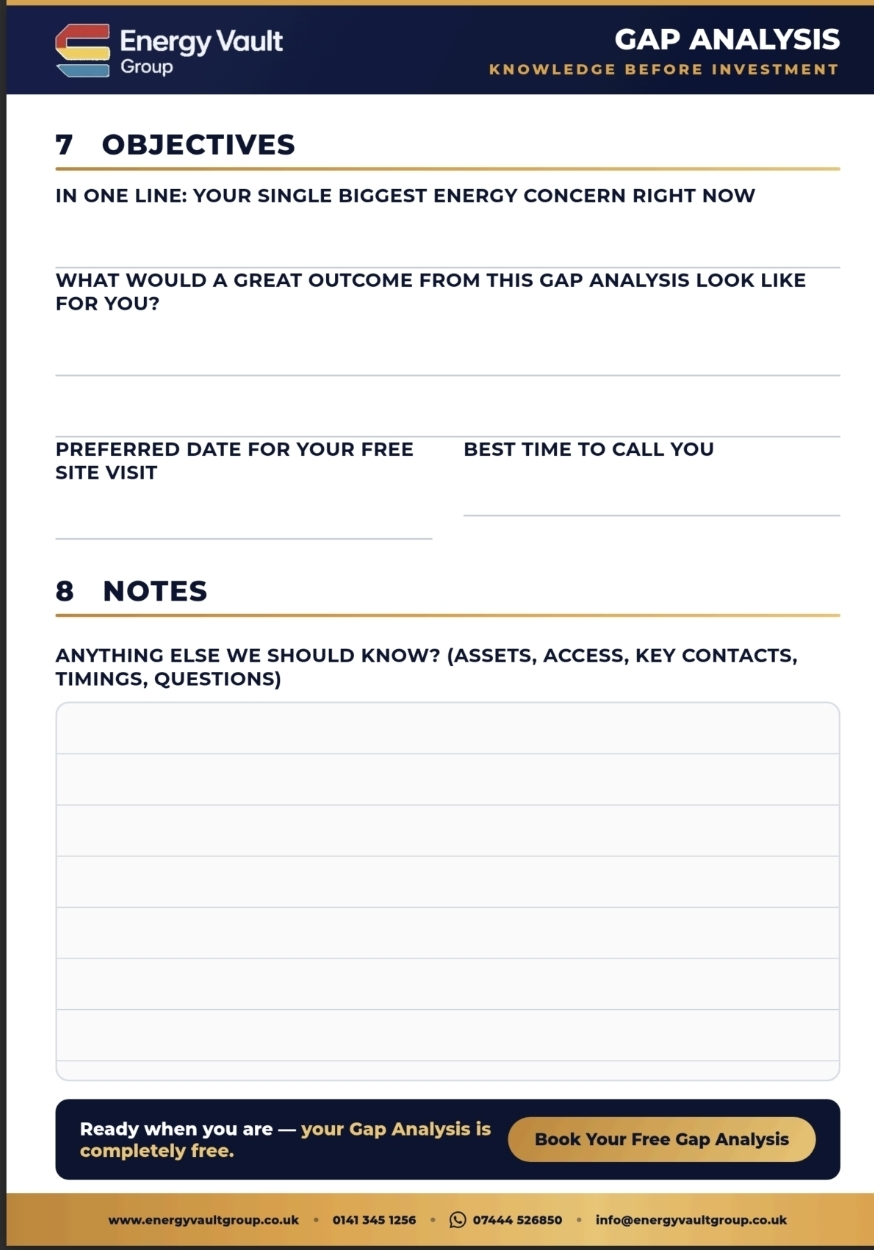 Gap Analysis — Objectives & Notes